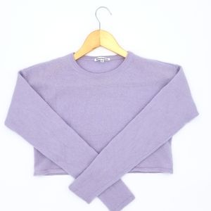 Reformation - Size XS - Cashmere Cropped Sweater - Lilac / Lavender Purple
